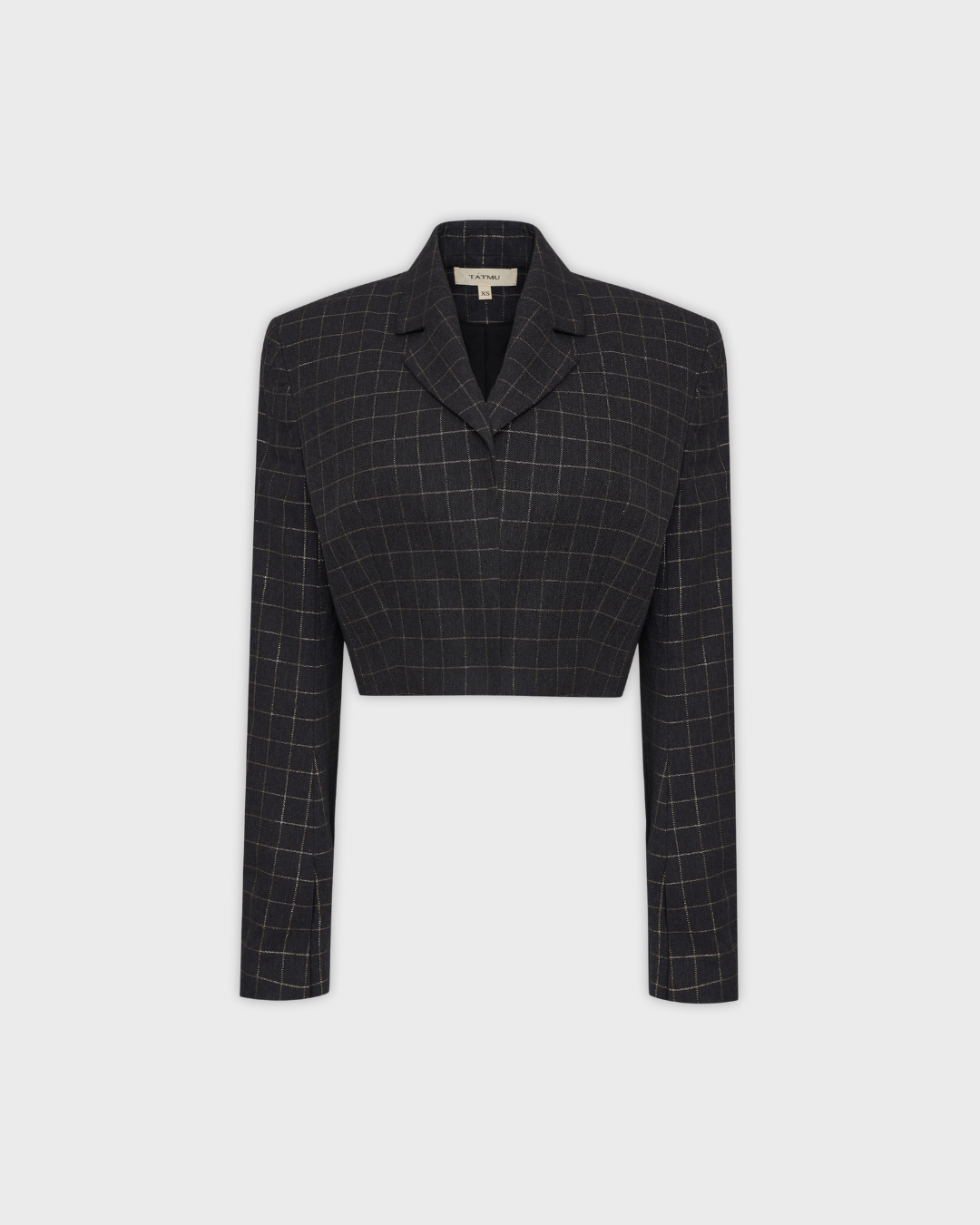 Cropped Blazer with Gold Thread