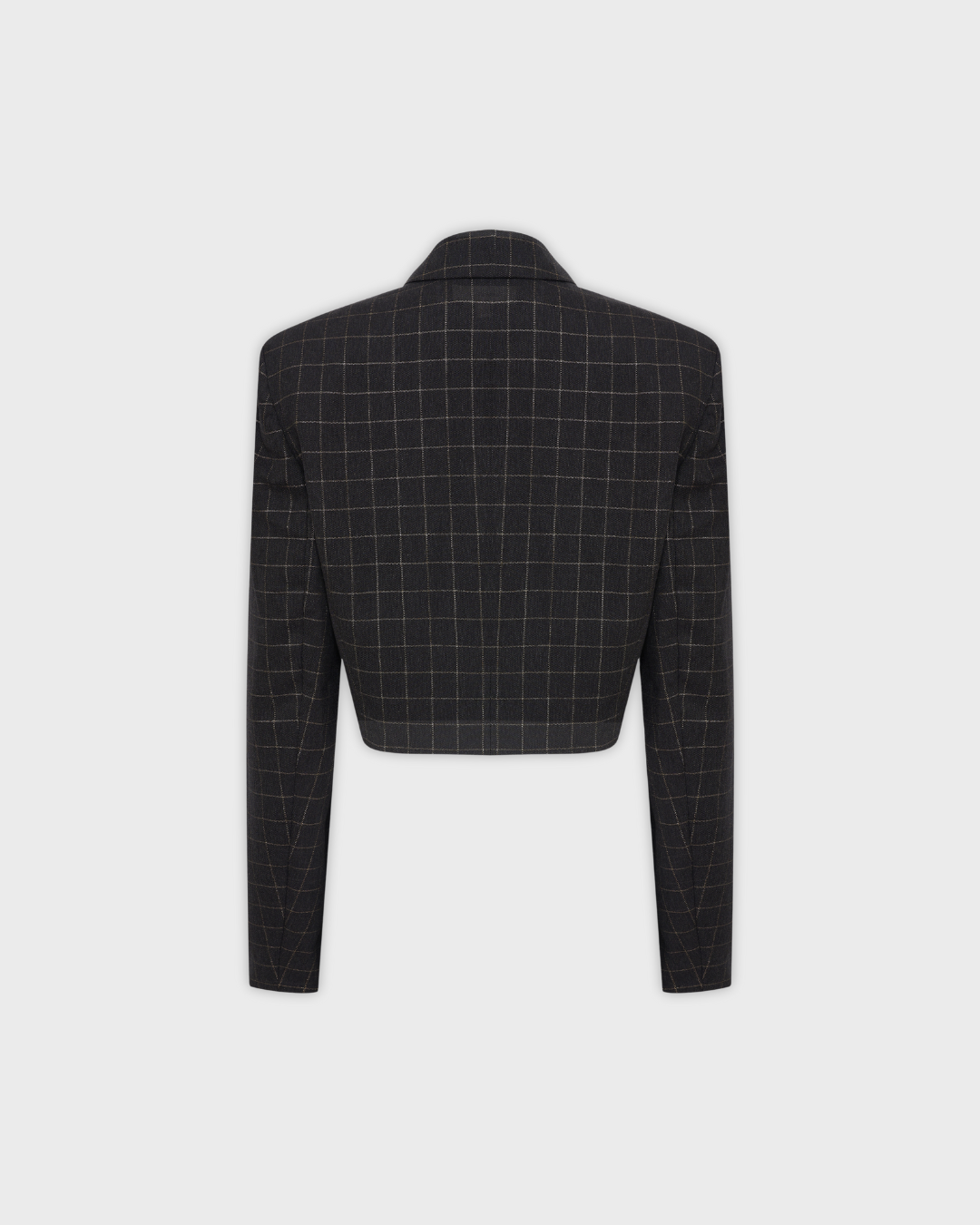 Cropped Blazer with Gold Thread