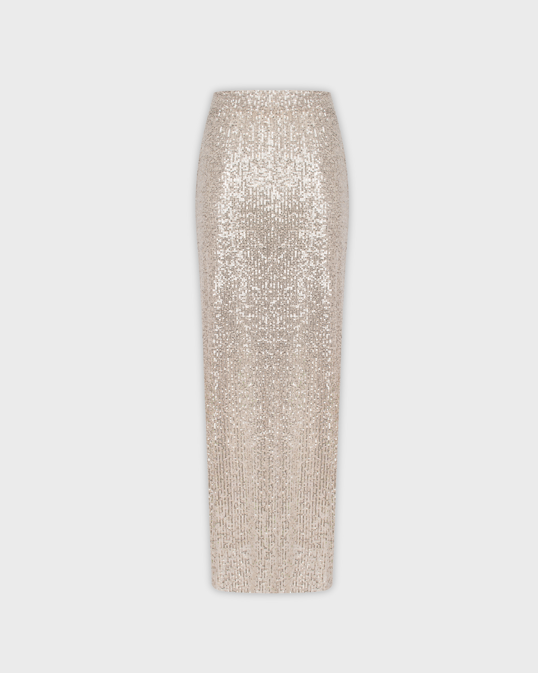 Maxi Sequin Skirt in Silver