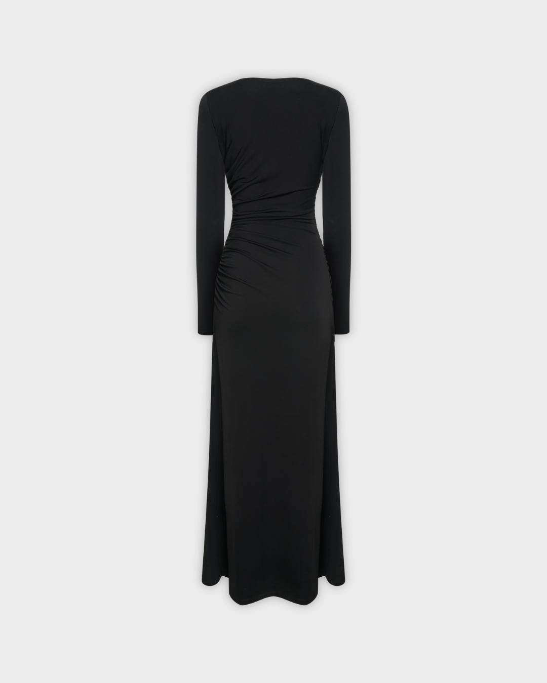Black Maxi Dress with Draping