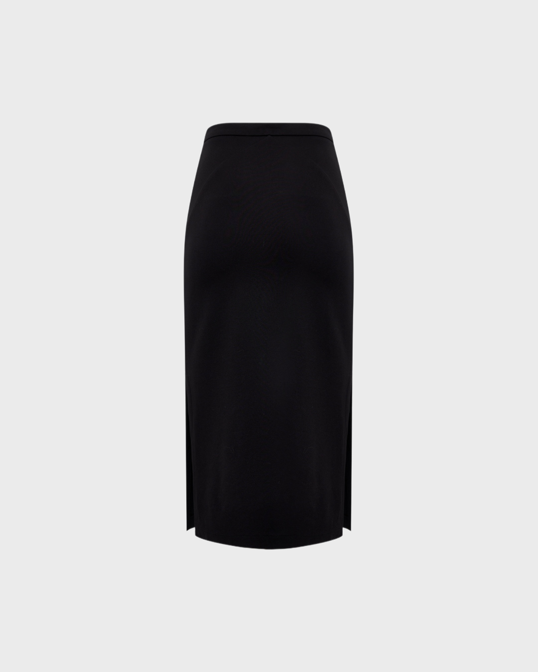 Midi Jersey Knit Skirt with Side Slits