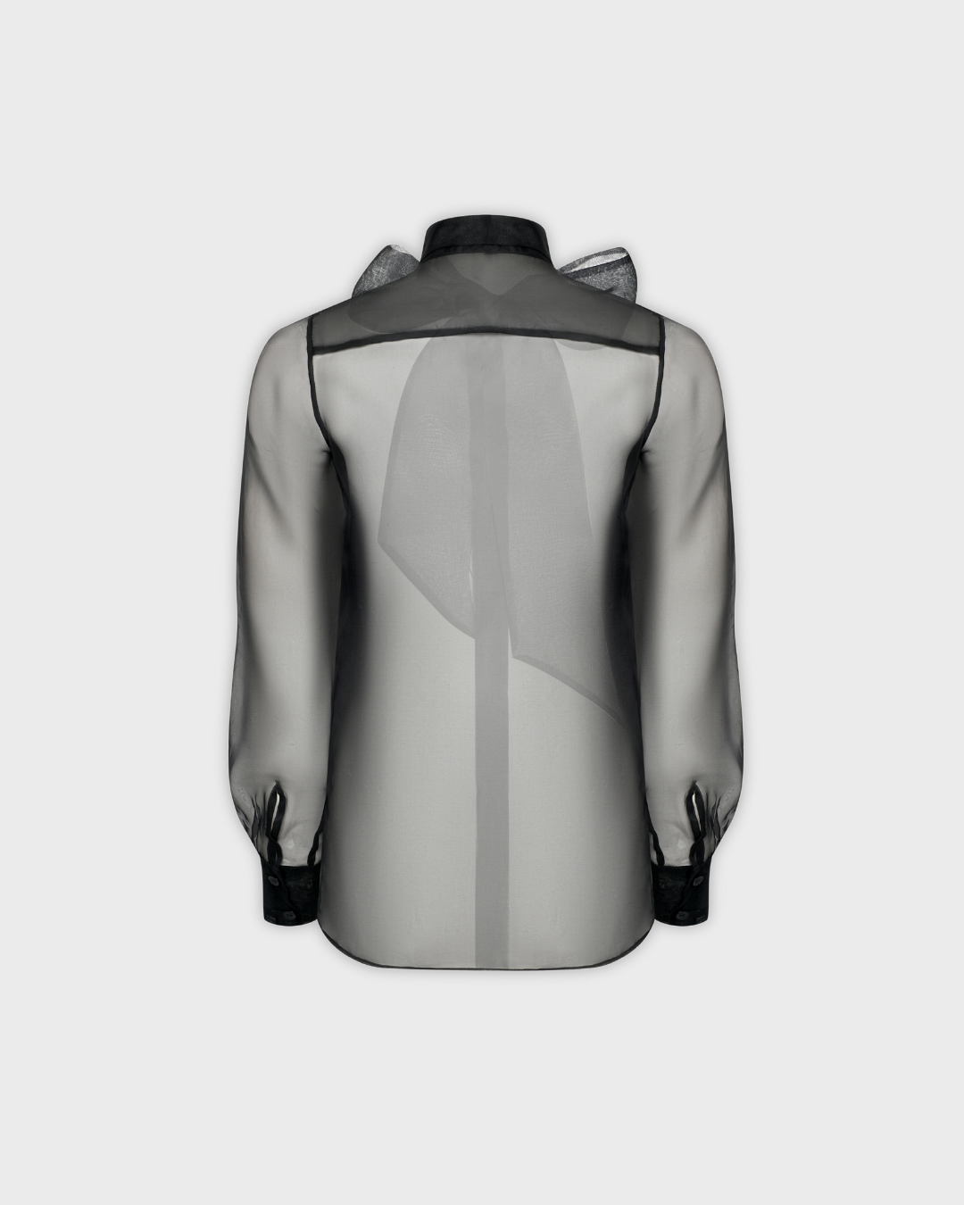 Sheer Blouse with Bow