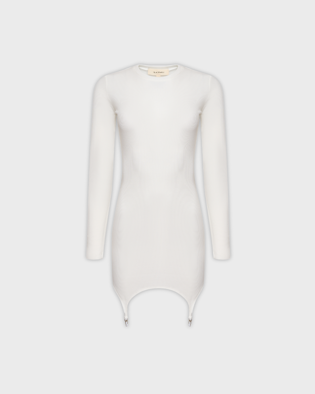 White Bodycon Dress with Straps