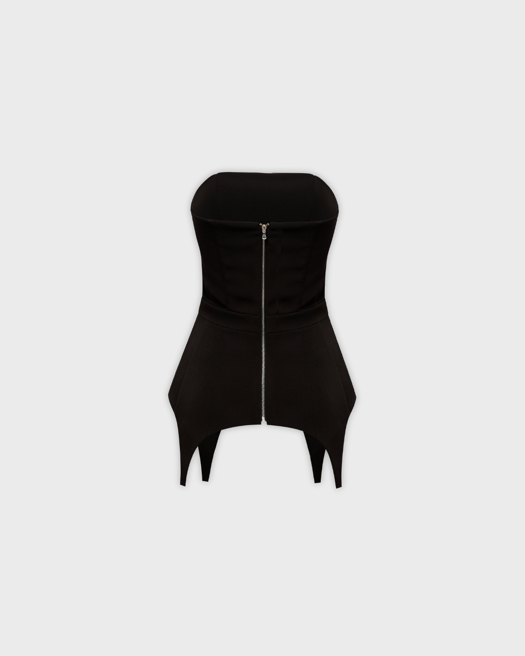 Black Corset with Sculpted Hem