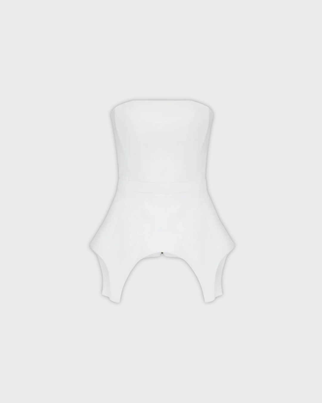 White Corset with Sculpted Hem