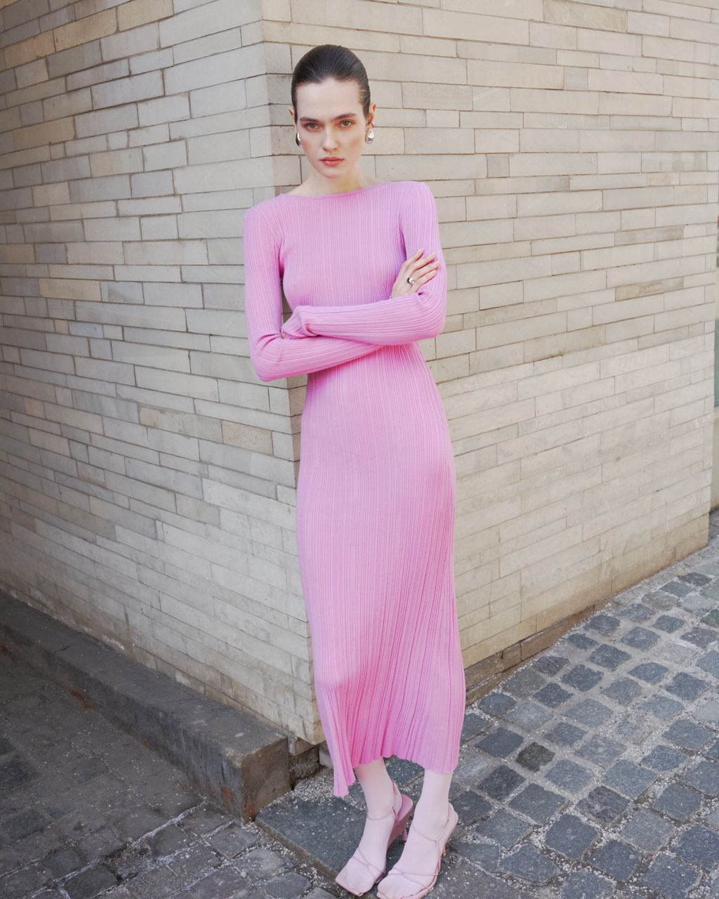 Knit Long-Sleeve Dress