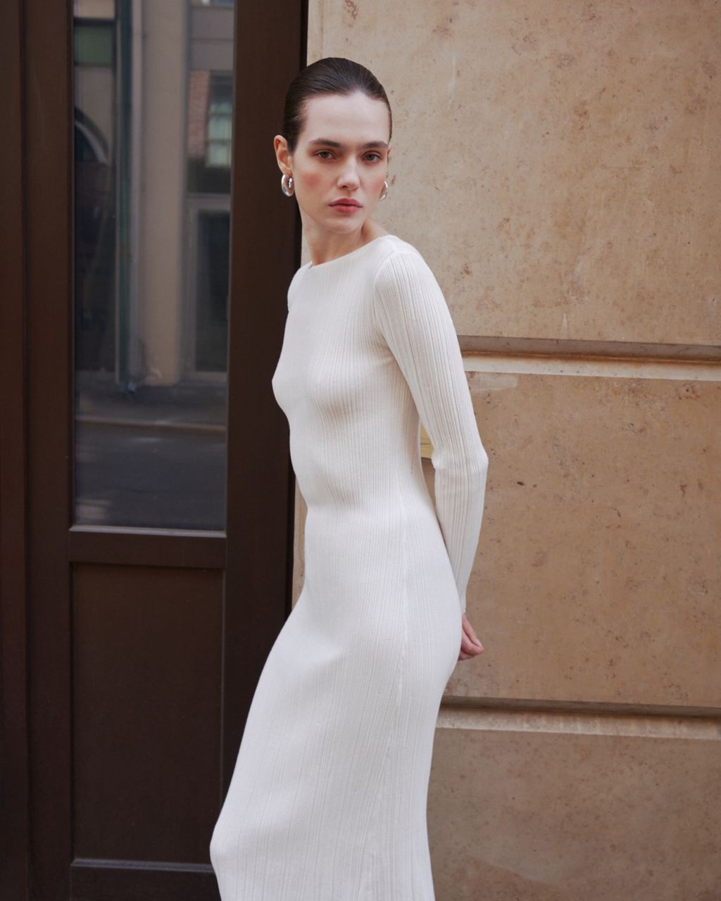 Knit Long-Sleeve Dress