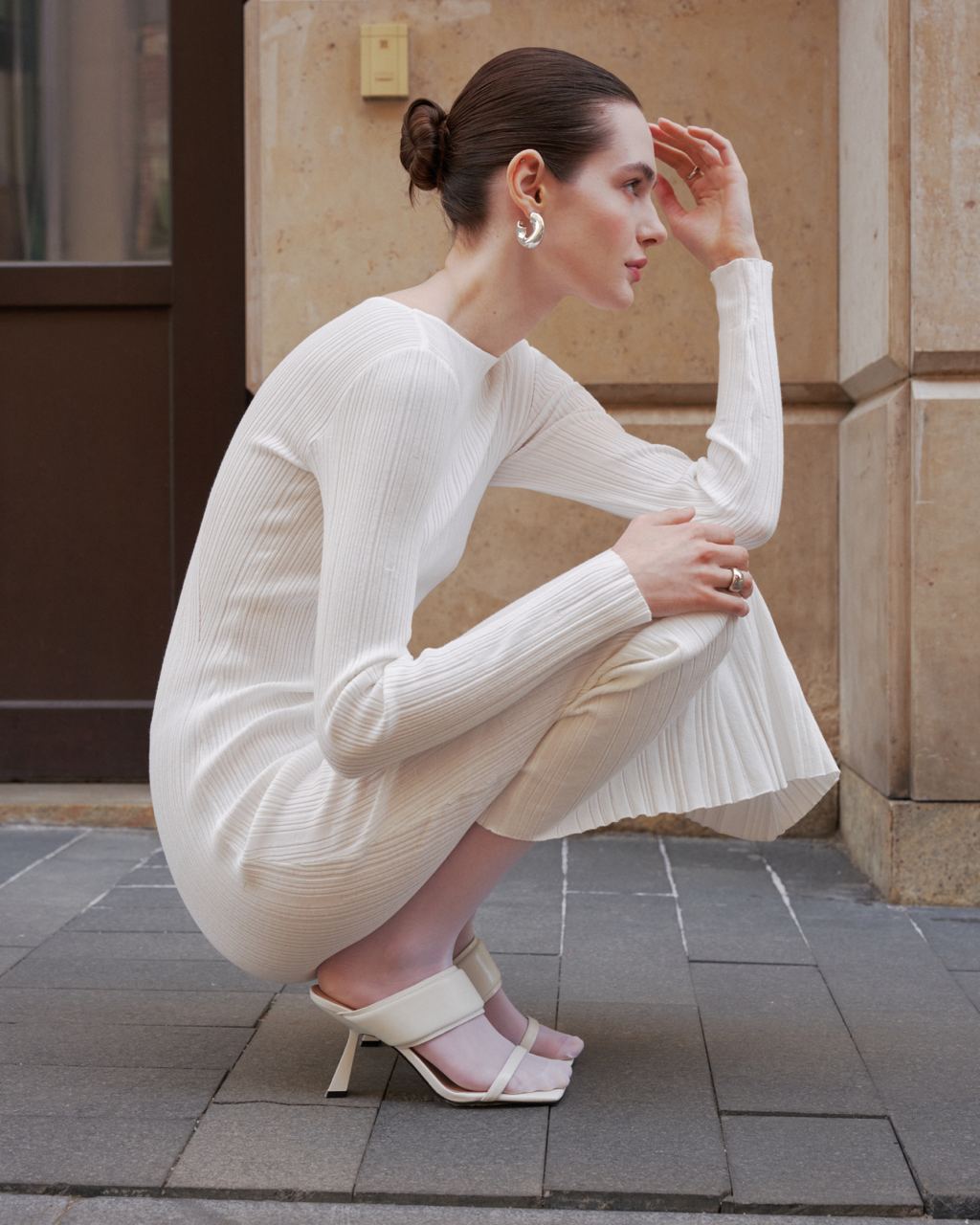 Knit Long-Sleeve Dress