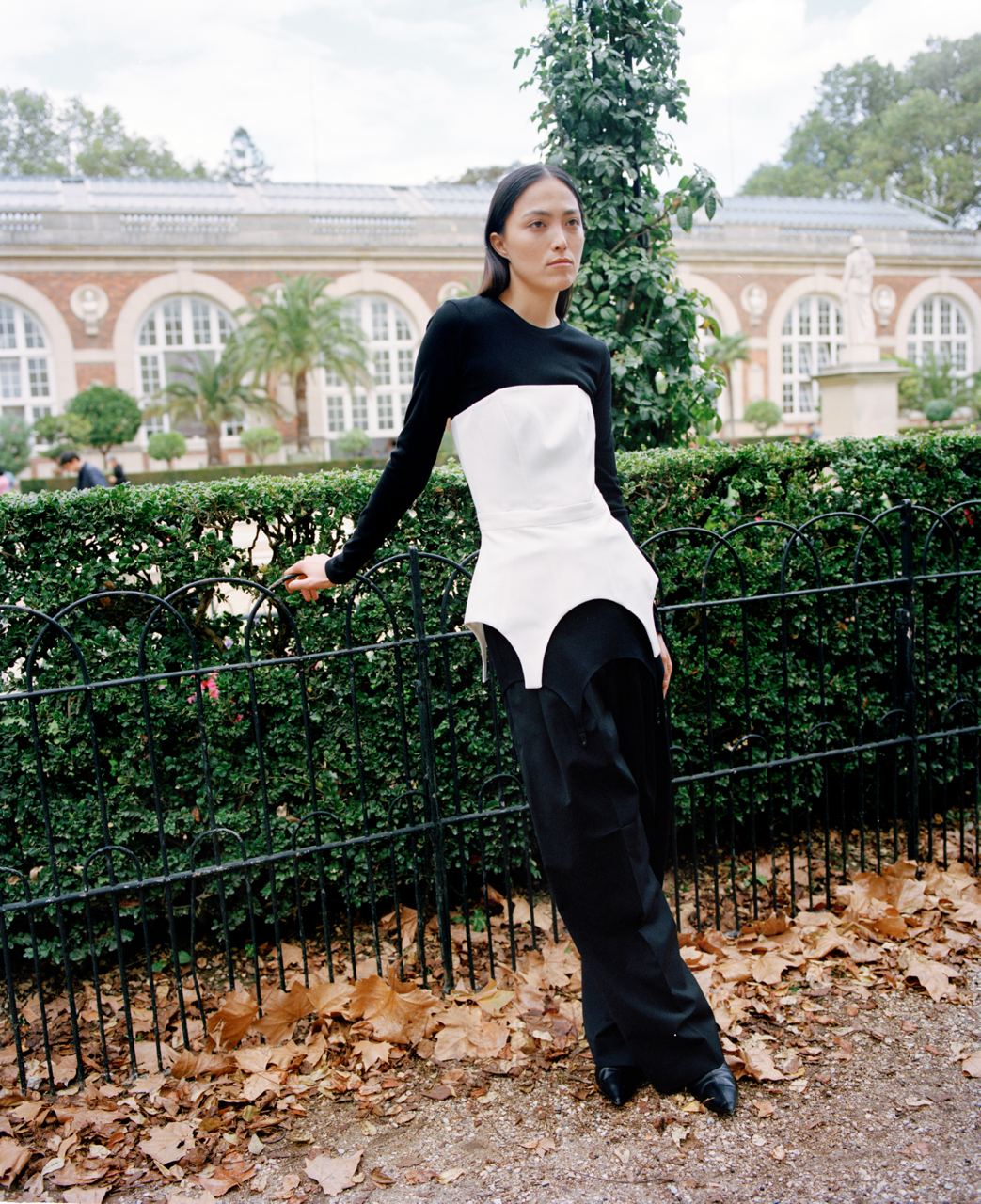 White Corset with Sculpted Hem