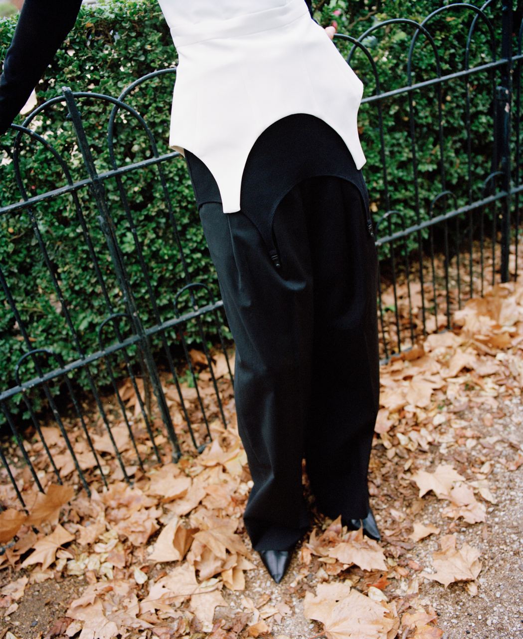 White Corset with Sculpted Hem