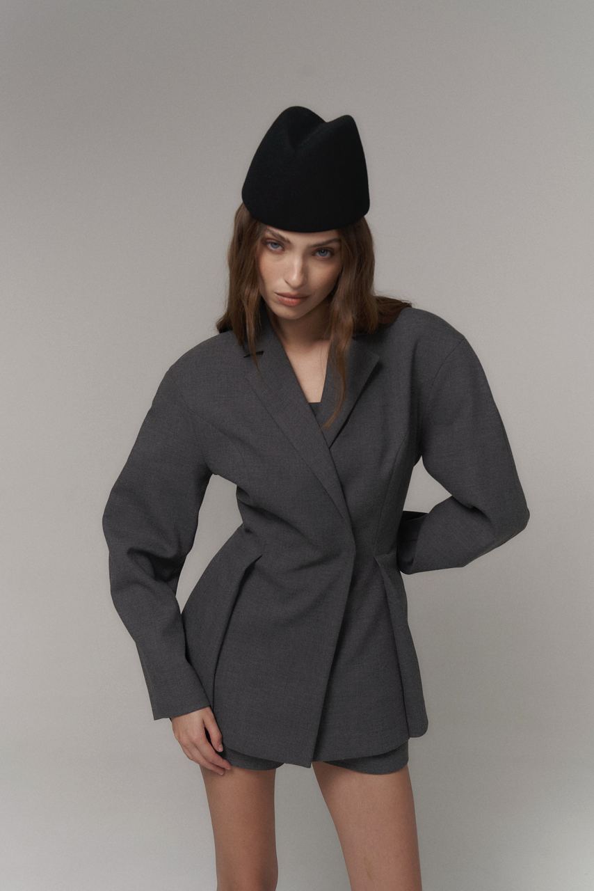 Jacket with Oversized Shoulders